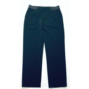 Strenesse Womens Size 6 Black Straight Leg Pants Elastic Waist Stretch Pockets
